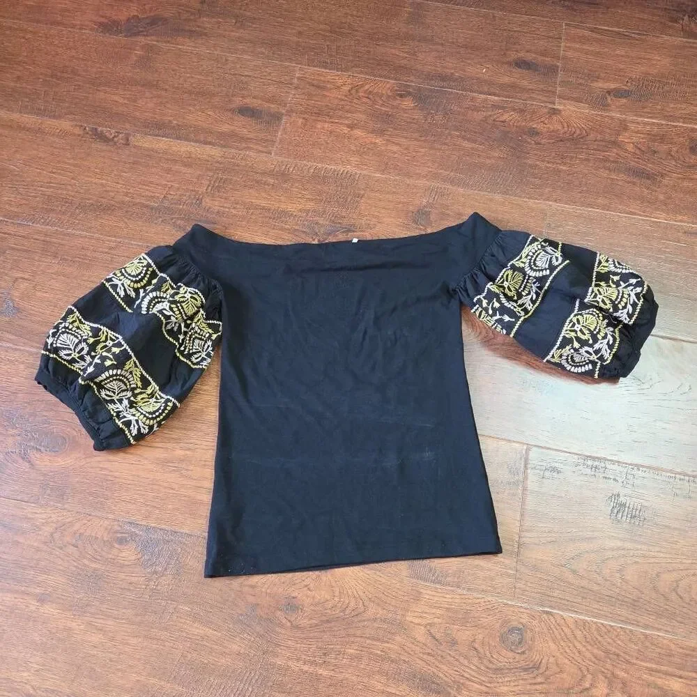 Free People Rock With It Puff Sleeve Blouse